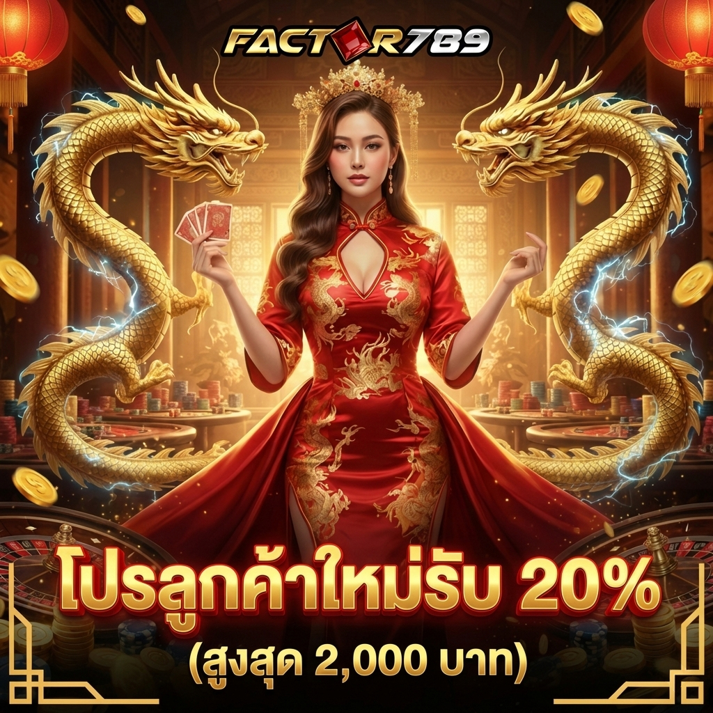 สมาชิกใหม่ฝากแรกรับเพิ่ม 20%